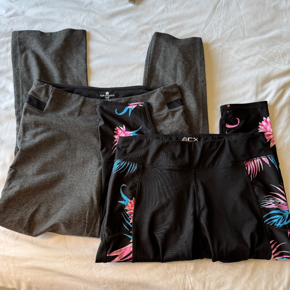 Womens Athletic Bottoms Bundle Lot of 2 Activewear Yoga Pants Size Large Fitness